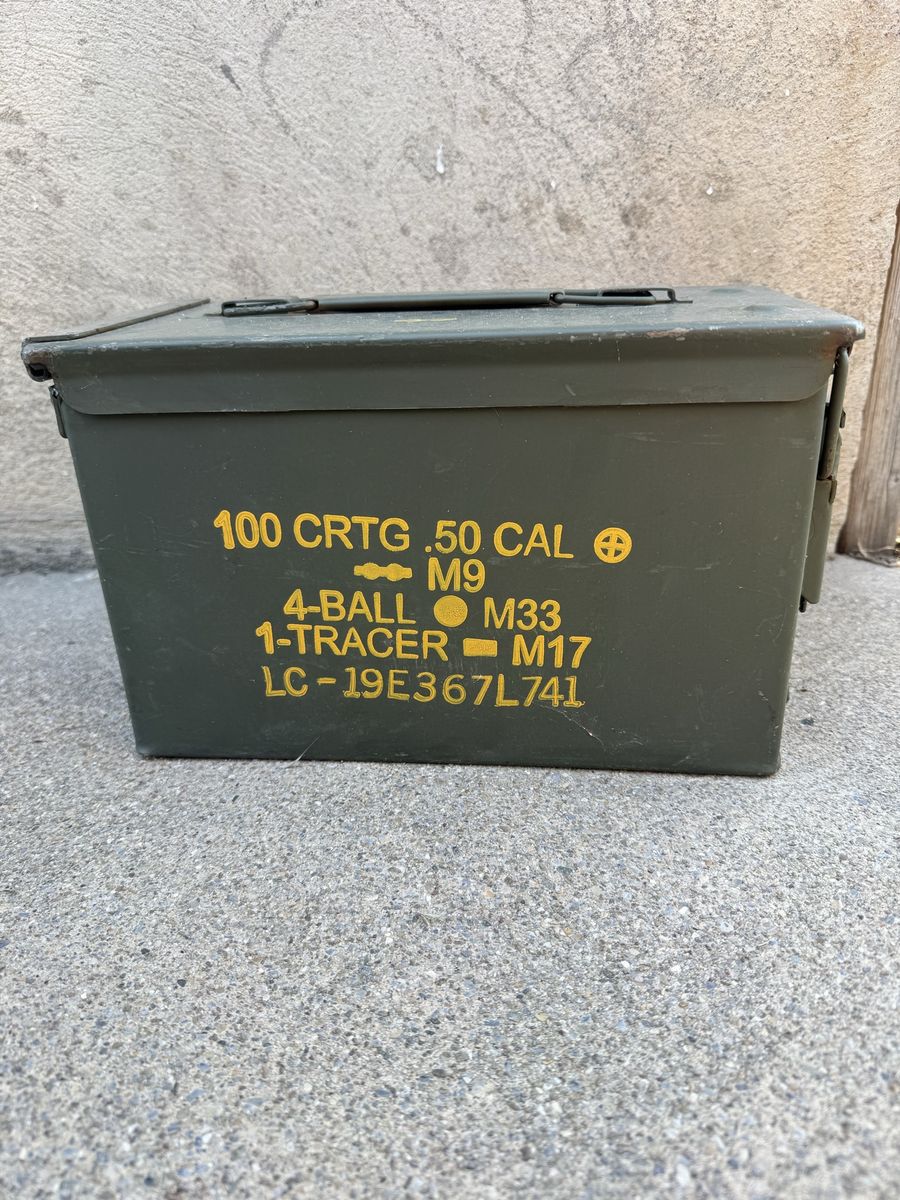 Military Grade .50 Cal Ammo Can - M9, M33, M17 - Durable Storage Box