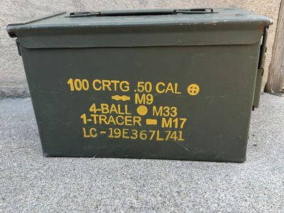 Military Grade .50 Cal Ammo Can - M9, M33, M17 - Durable Storage Box