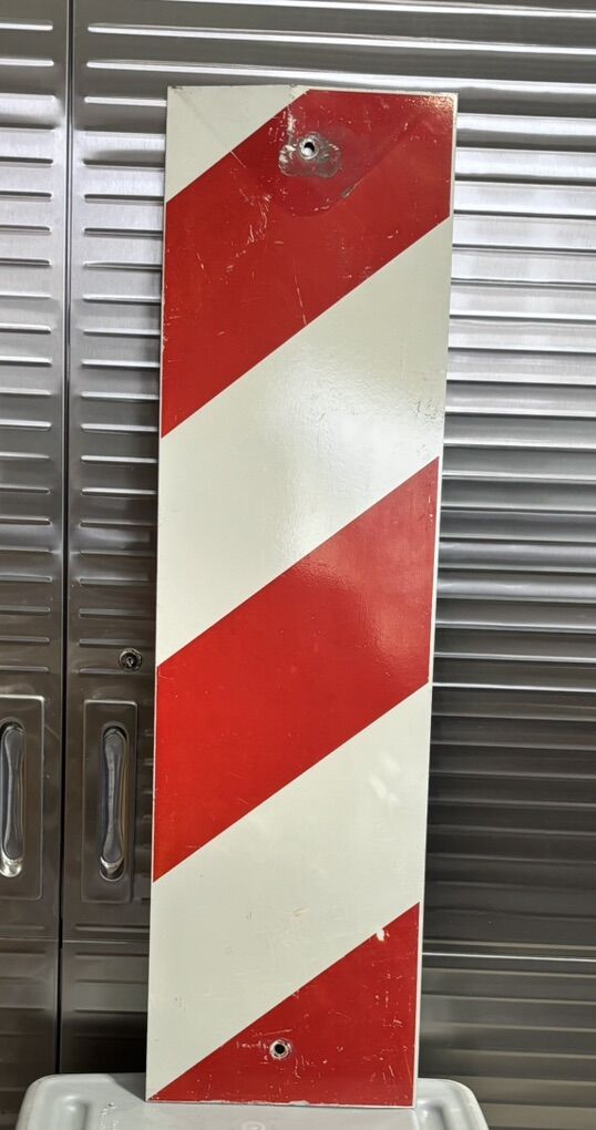 Warning sign 10x36 red&white