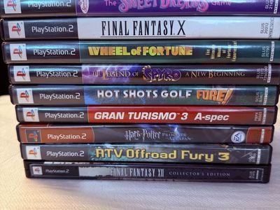 Lot of 10 PlayStation 2 PS2 Games: Final Fantasy, Spyro, Gran Turismo, Harry Potter & More