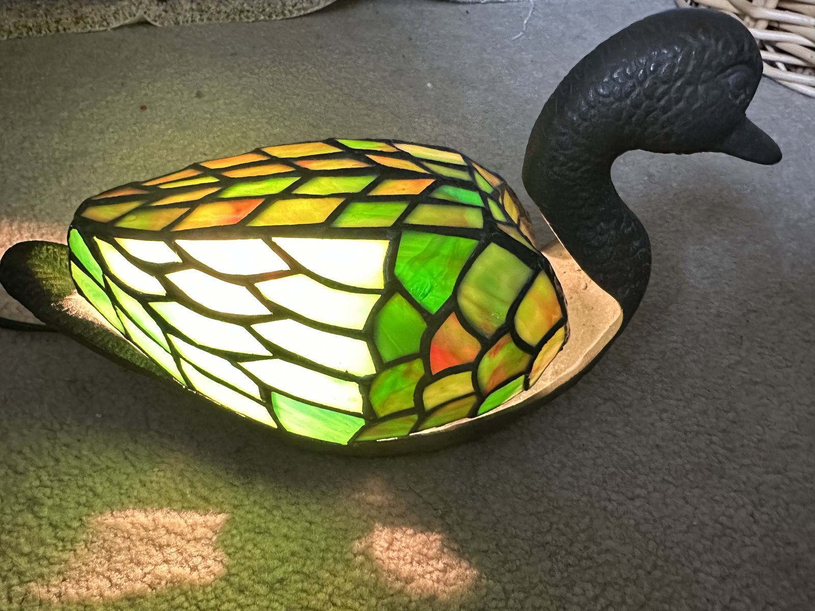Tiffany Style Duck Lamp