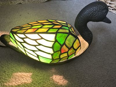 Tiffany Style Duck Lamp