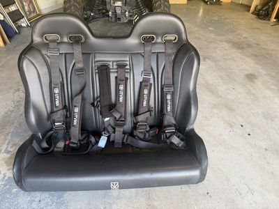 2023 Can-Am Commander Max Rear bench seat with 3 UTVMA-4 point Harnesses