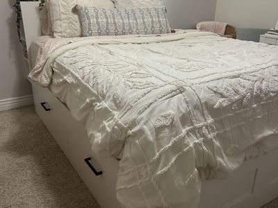 IKEA Platform Bed and Headboard