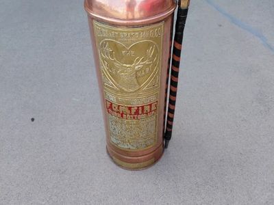 Antique Brass Elkhart Fire Extinguisher