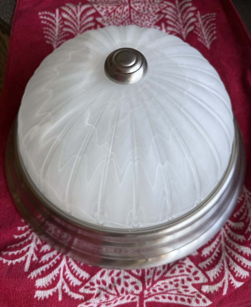 2-Light Brushed Nickel Interior Ceiling Flush Mount