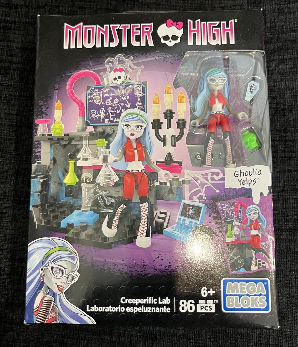 Mega Bloks Monster High Creeperific Lab Ghoulia Yelps 86 Pcs Set