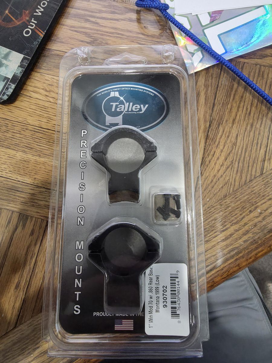 Talley Precision Mounts - 1” Winchester Mod 70 w/ .860 Rear Base (Low)