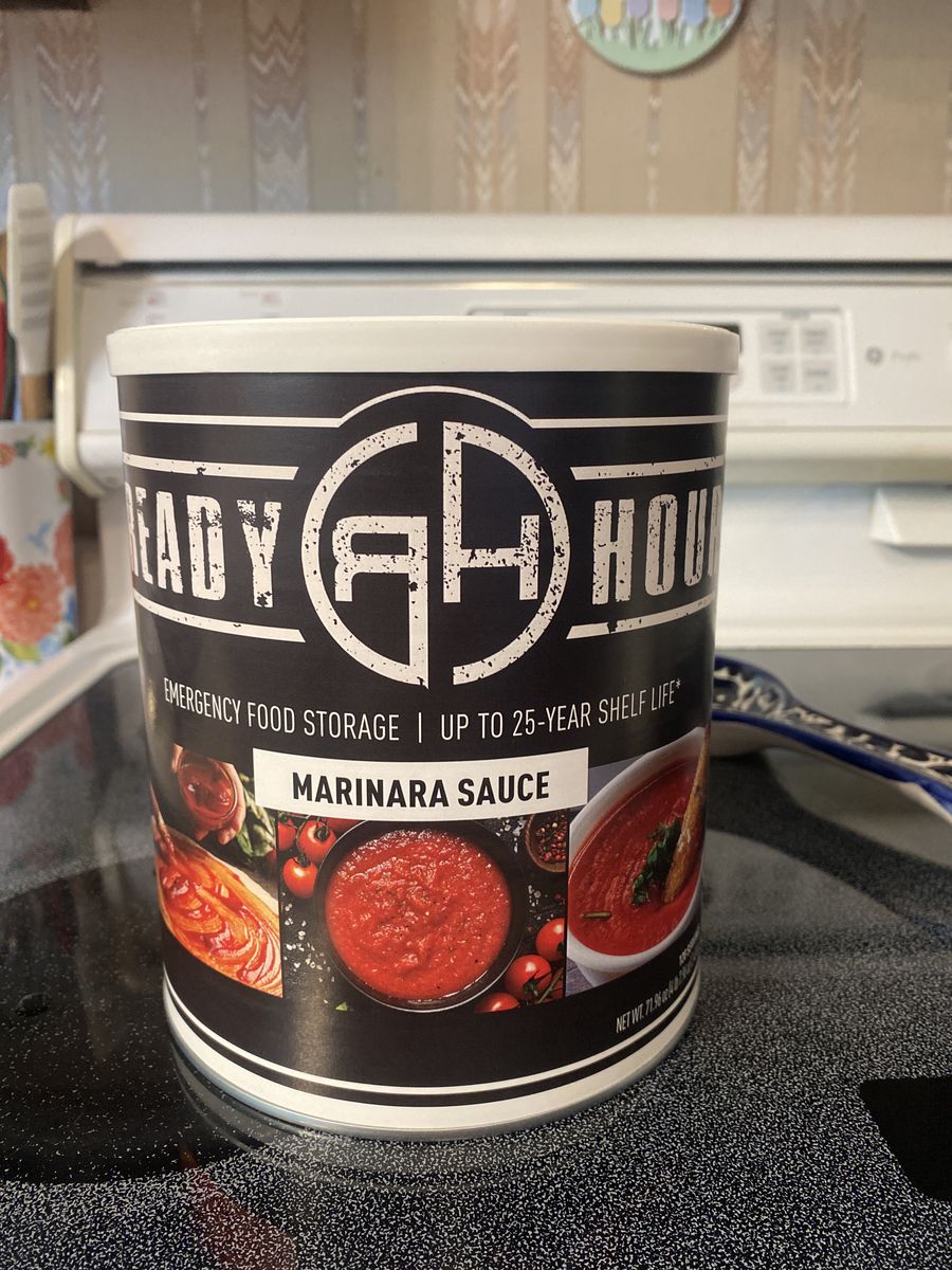 Ready Hour Marinara Sauce 25 year shelf life