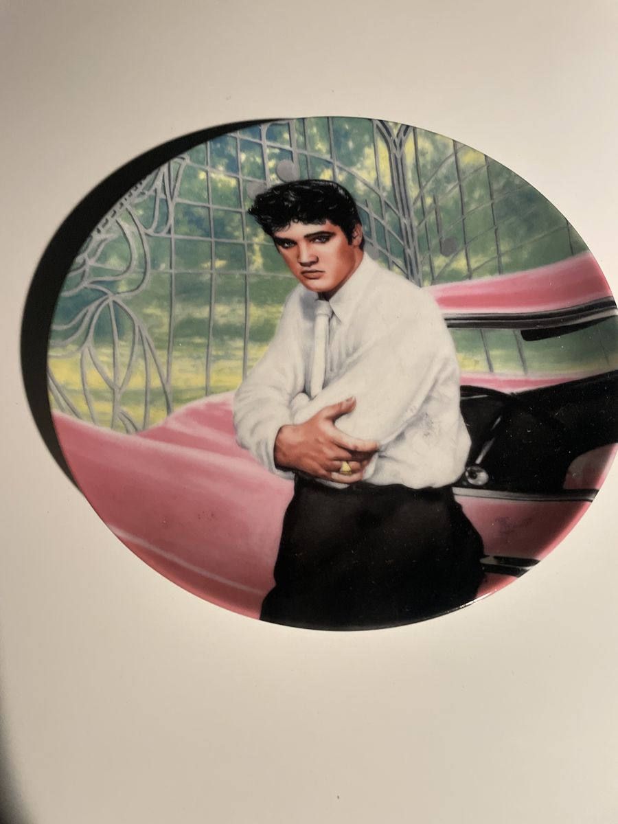 Vintage Elvis Presley Decorative Collector Plate - "Young Elvis" The King Rock and Roll