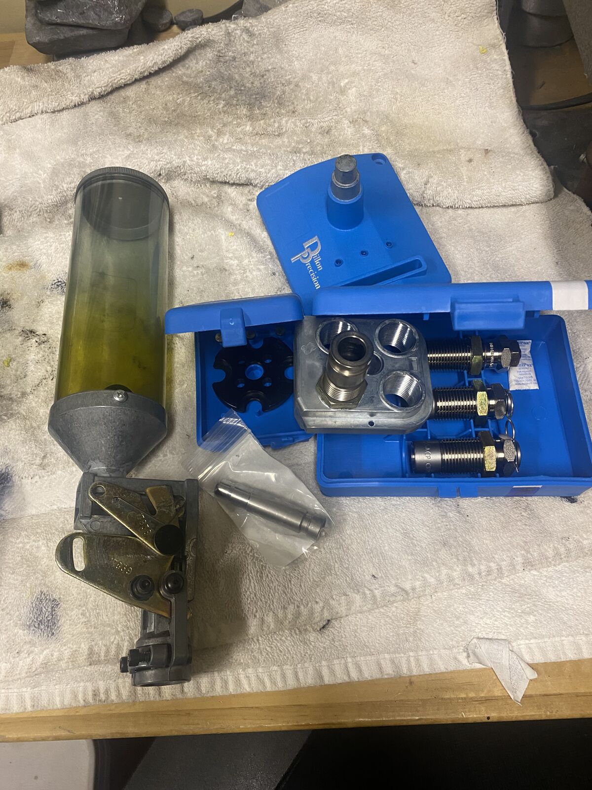 Two conversion kits for Dillon 550. Each kit sold separately, 2 complete caliber conversion kits with Change kit, as shown.