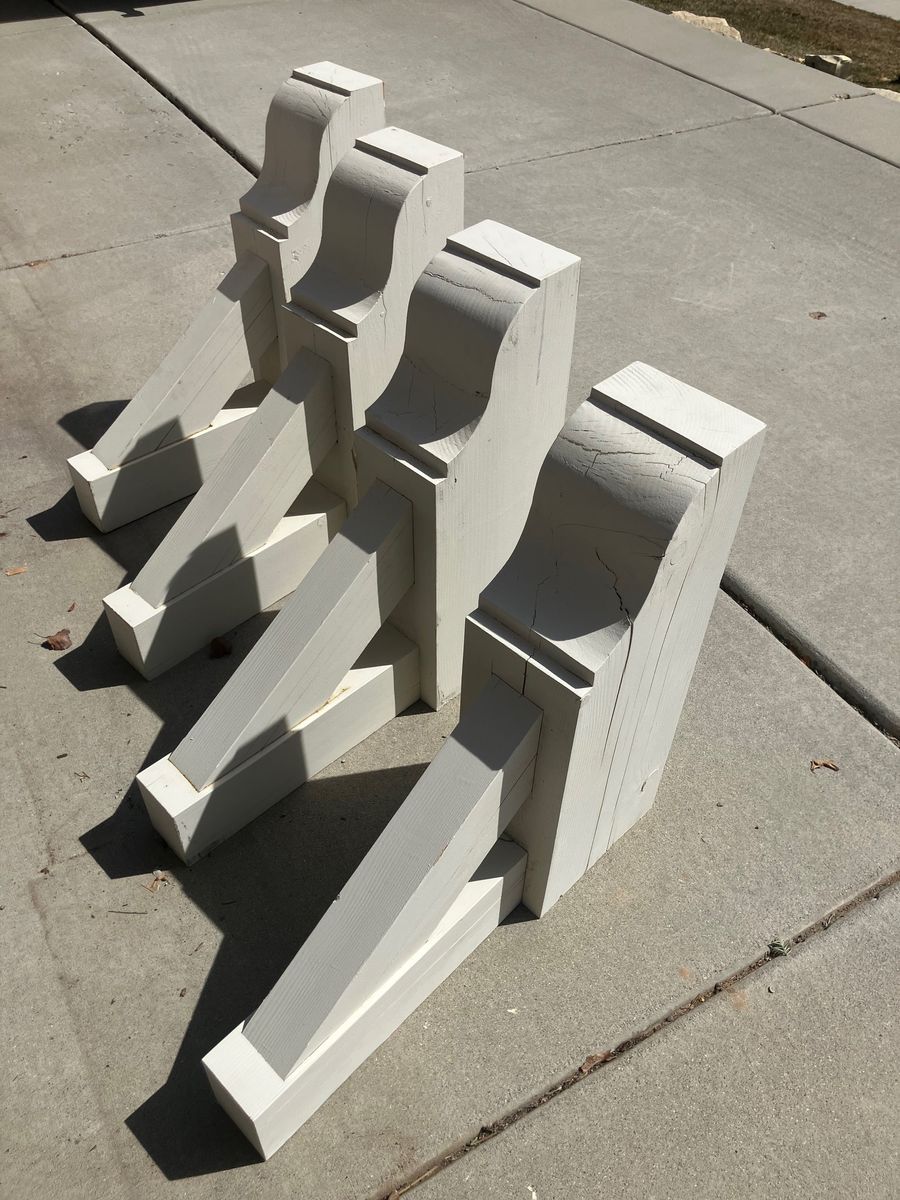 4 Separate Timber Knee Braces