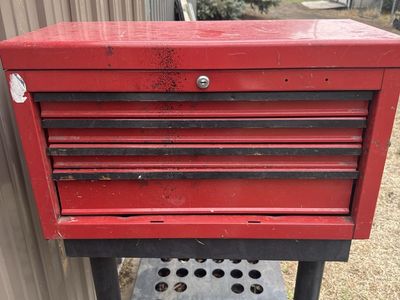 Red Metal 4-Drawer Portable Tool Chest Box Storage Organizer