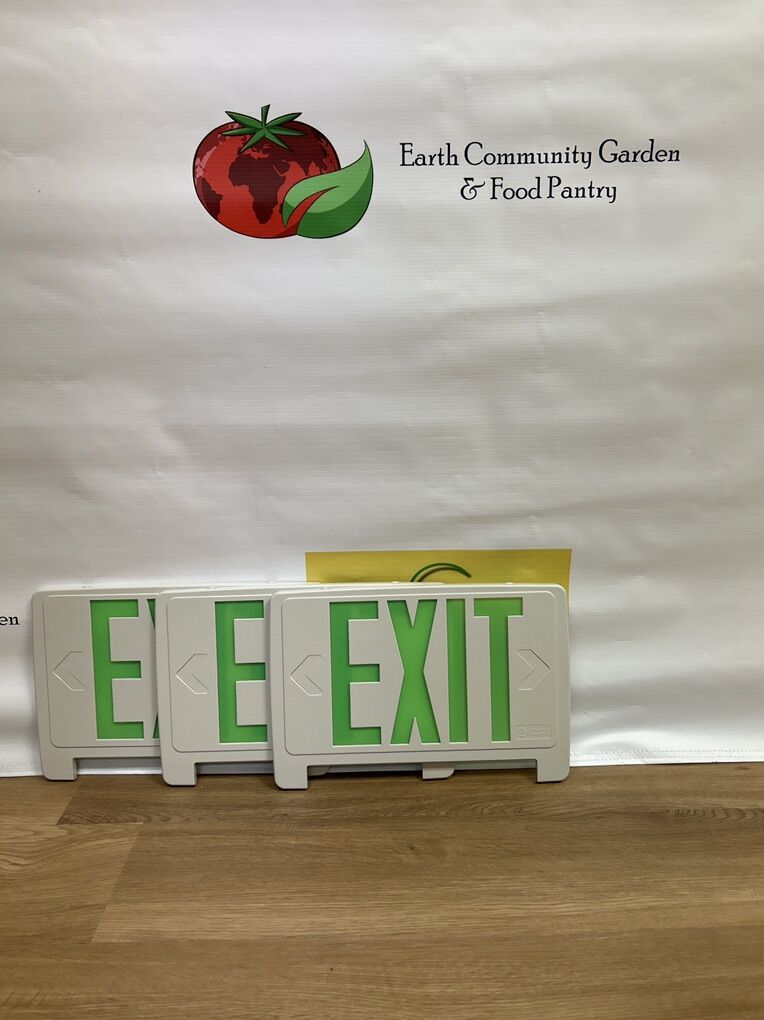 NEW LED EXIT Sign Covers (3) – Green Lettering