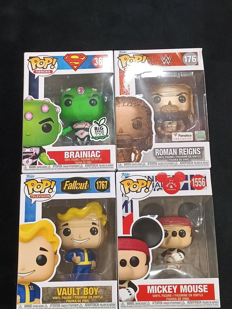 Funko Pop! Vinyl Figures: Bundle of 4. open to negotiate, and Willing to sell separately.