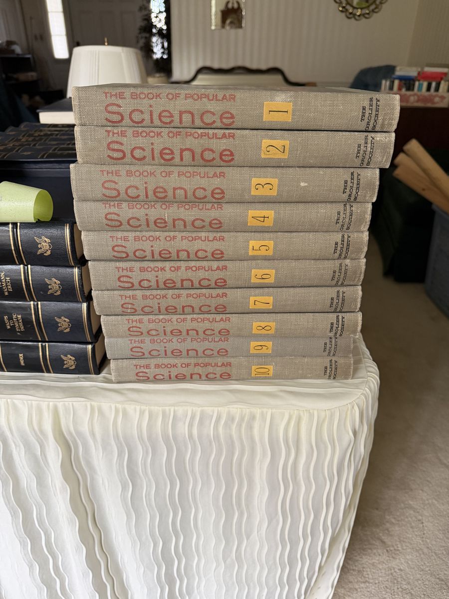 1958 The Book of Popular Science – Complete 10 Volume Vintage Grolier Set $60 cash/venmo in Provo