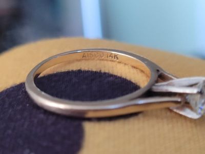 14k Italian gold with a real diamond