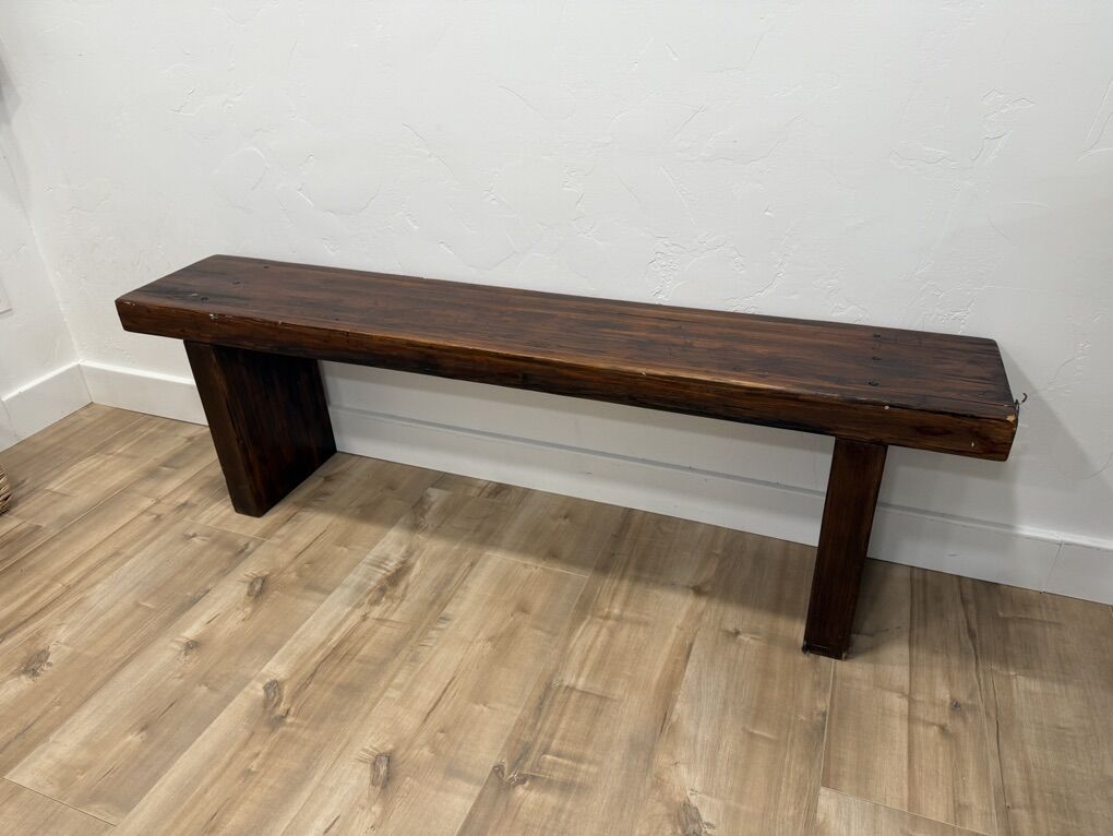Solid Wood Rustic Bench