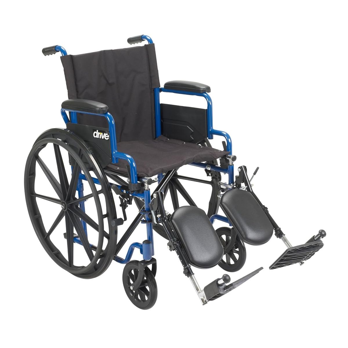 Drive Medical Blue Streak Lightweight Wheelchair - Portable Folding Mobility Aid