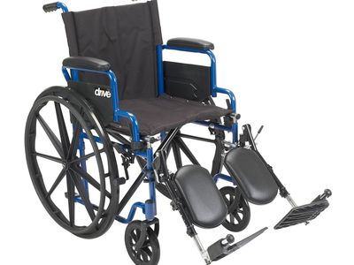 Drive Medical Blue Streak Lightweight Wheelchair - Portable Folding Mobility Aid