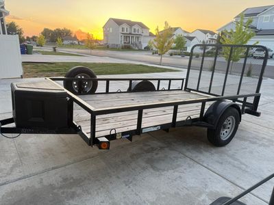 2024 Load Trail Utility Trailer with Ramp & Storage Box - Excellent Condition 12x7 title in hand