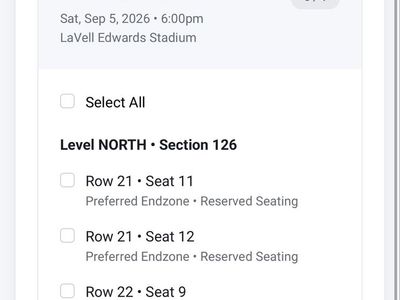 BYU vs Utah Tech Football Tickets