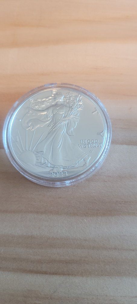 2023 American Silver Eagle 1 oz .999 Fine Silver Coin in Protective Capsule - Uncirculated