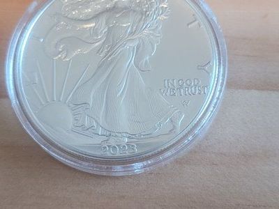 2023 American Silver Eagle 1 oz .999 Fine Silver Coin in Protective Capsule - Uncirculated