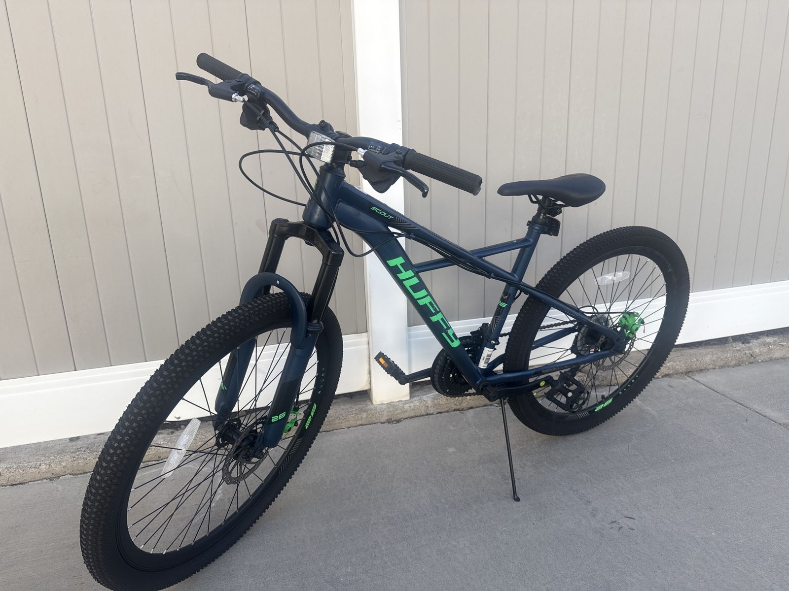 Huffy Scout 26" Men's Mountain Bike - Blue/Green, Hardtail, Shimano Gears