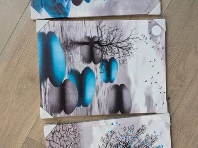 3 Piece Framed Canvas Art