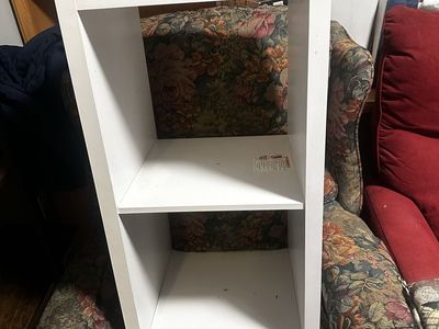 White 2-Tier Cube Storage Shelf Organizer Bookcase