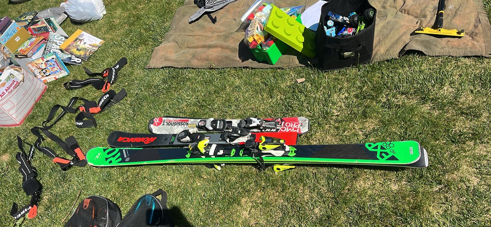 Kids and Adult Skis