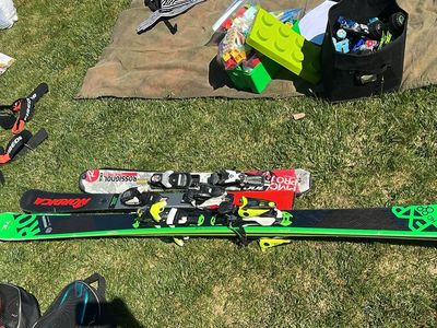 Kids and Adult Skis