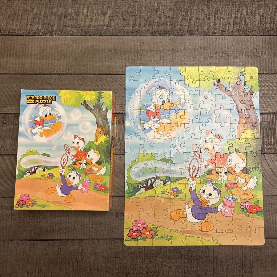 Golden Disney Donald Duck & Nephews 100 Piece Jigsaw Puzzle Vintage Family Fun