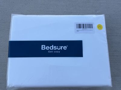 Bedsure Washed Cotton Like Duvet Cover Set White 68x90 Twin