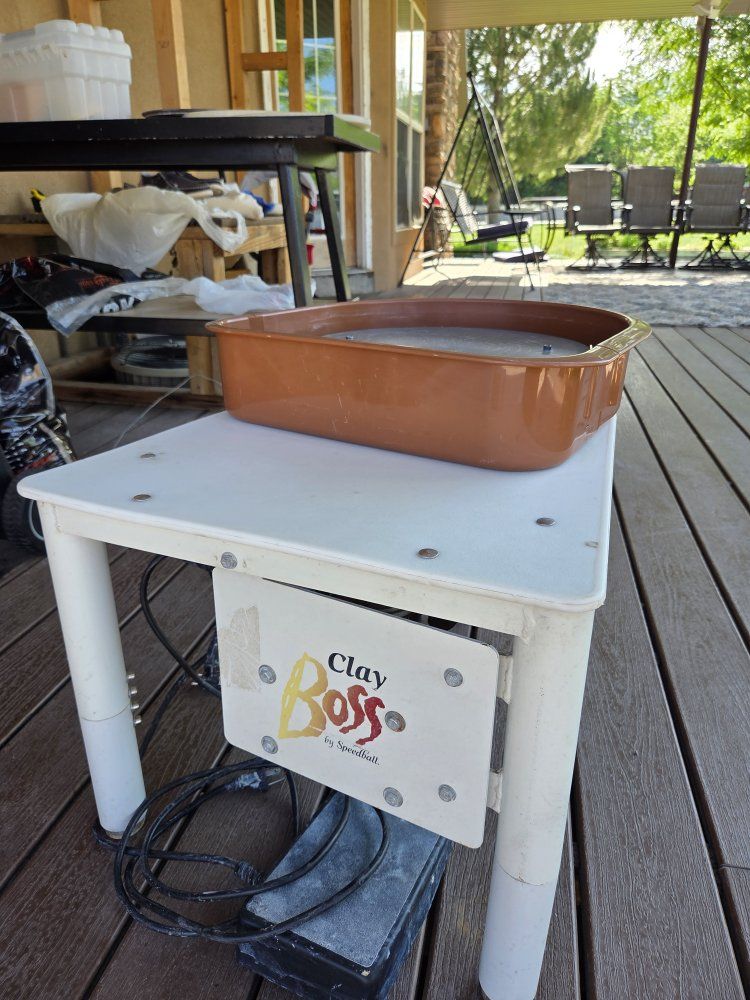 Title: Speedball Clay Boss Pottery Wheel Bundle + Wedging Table & Supplies