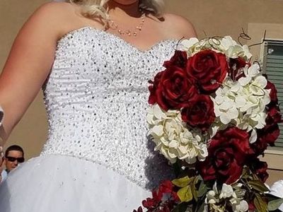 Custom Beaded Sweetheart Corset Back Ball Gown Wedding Dress