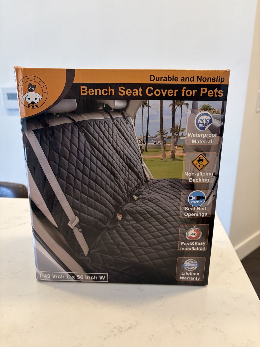 VIEWPETS Durable Nonslip Waterproof Bench Seat Cover for Pets - 49"L x 56"W