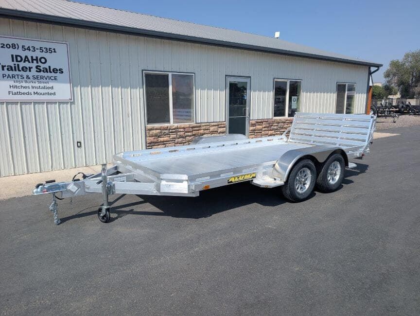 2027 Aluma 7814TA-EL-BT-RTD 77.5'x14' 4' Tandem Axle Aluminum Utility Trailer