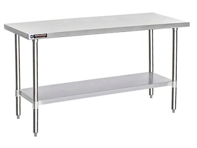 DuraSteel 30x72 Stainless Steel Prep Table - NSF Commercial Kitchen Metal Worktable