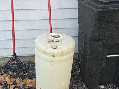 15gal plastic chicken water barrel
