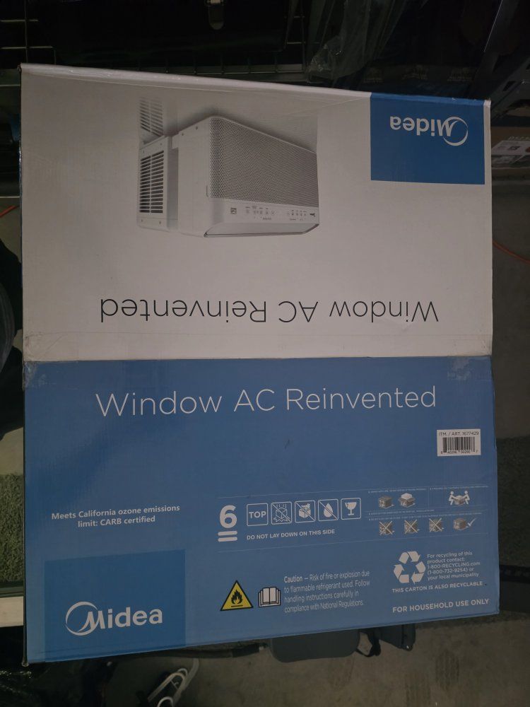 Midea MAW12V1QWT 12,000 BTU U-Shaped Window Air Conditioner - Ultra-Quiet, Smart Control