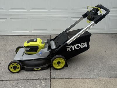 RYOBI 21" 40V HP Brushless Cordless Self-Propelled Lawn Mower with Bag