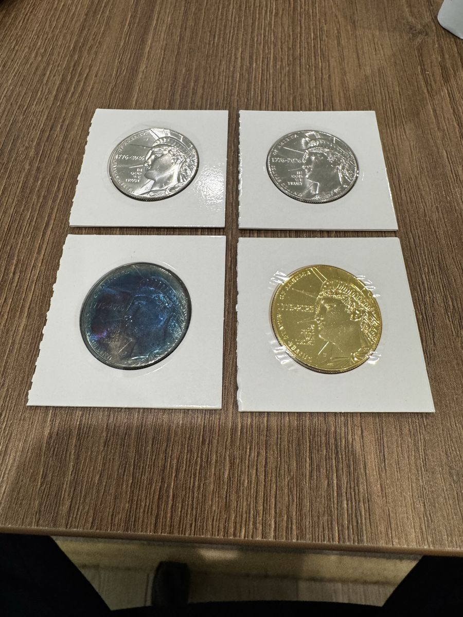 4x 1776-2026 Semiquincentennial "In God We Trust" Uncirculated Collectible Coins!