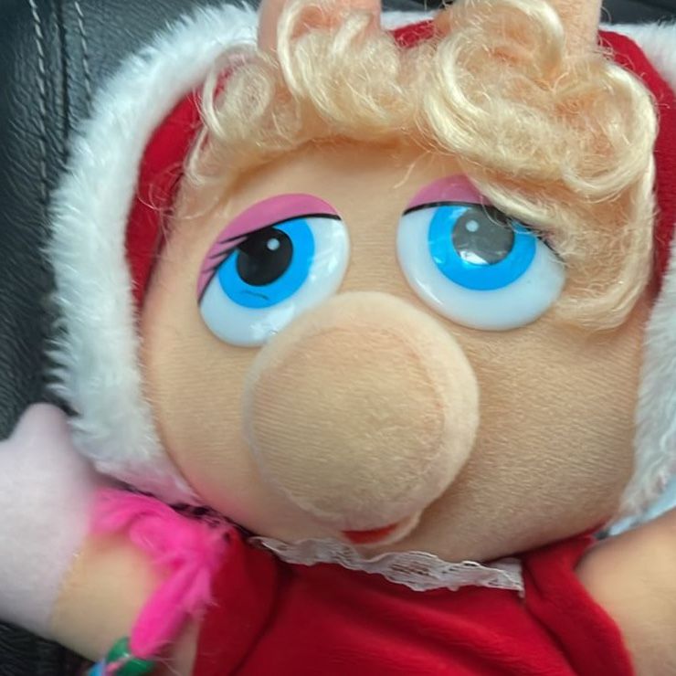 Vintage 1987 Baby Miss Piggy Christmas Plush 11"