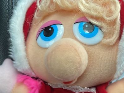 Vintage 1987 Baby Miss Piggy Christmas Plush 11"