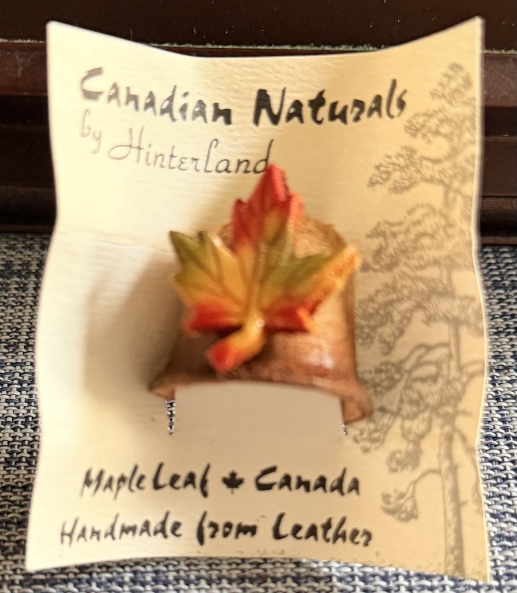 Canadian Naturals by Hinterland Handmade Leather Maple Leaf Thimble