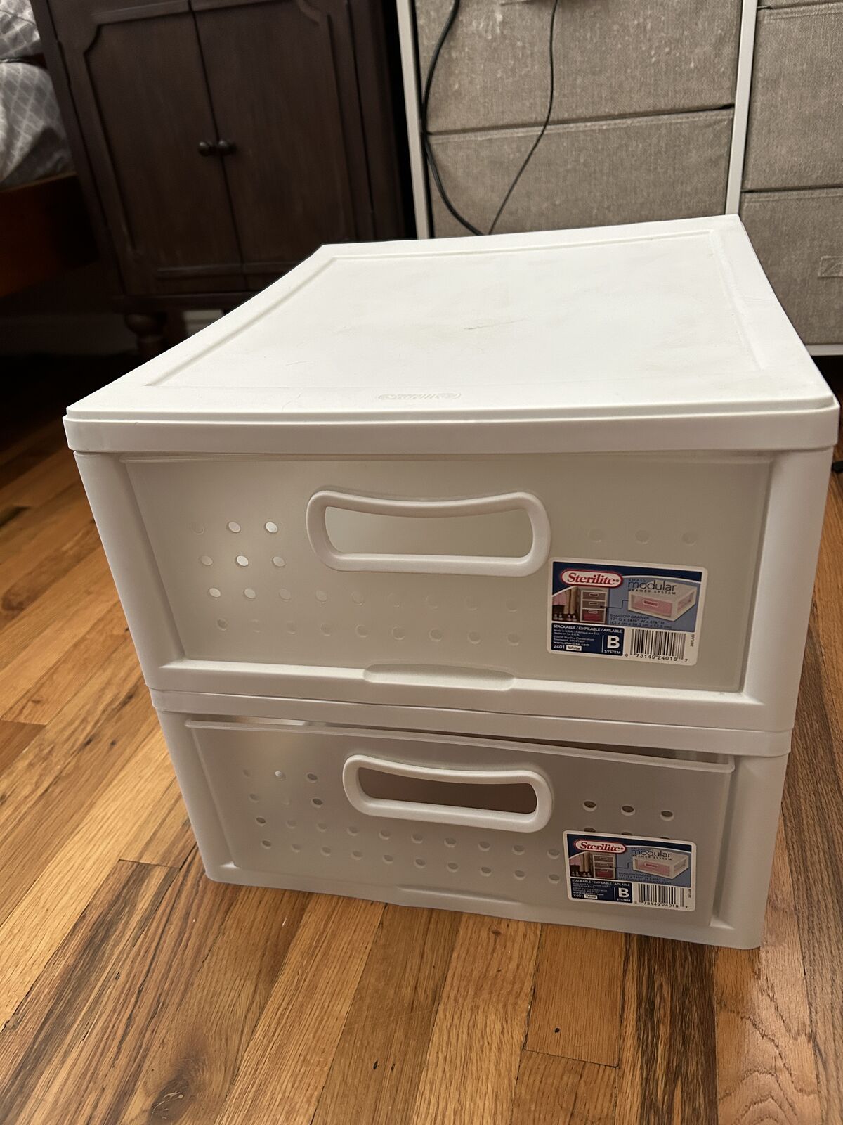 2 Sterilite Stackable Drawer Organizer