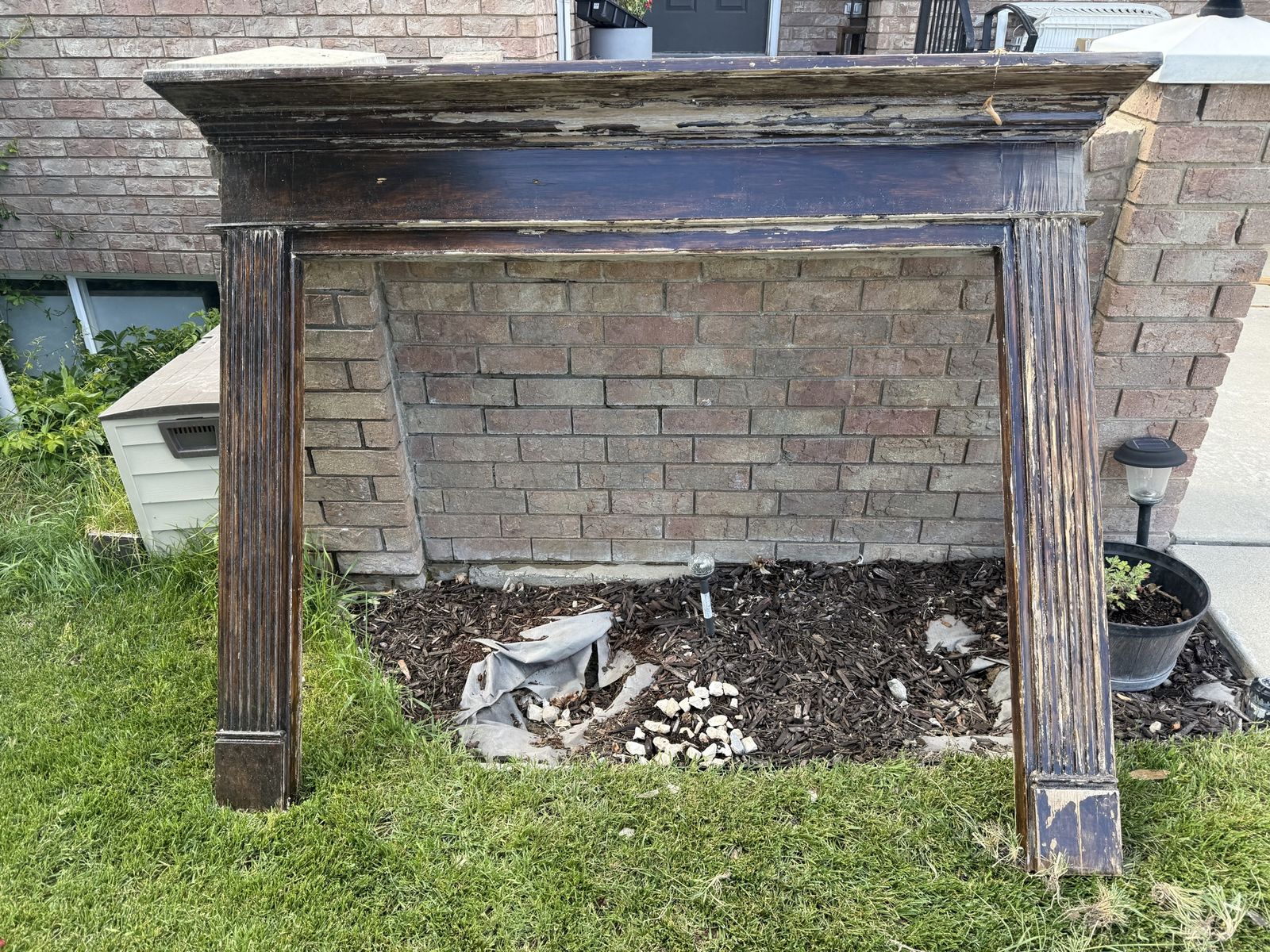Free solid oak mantle