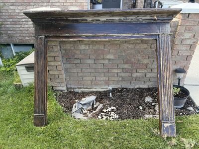 Free solid oak mantle